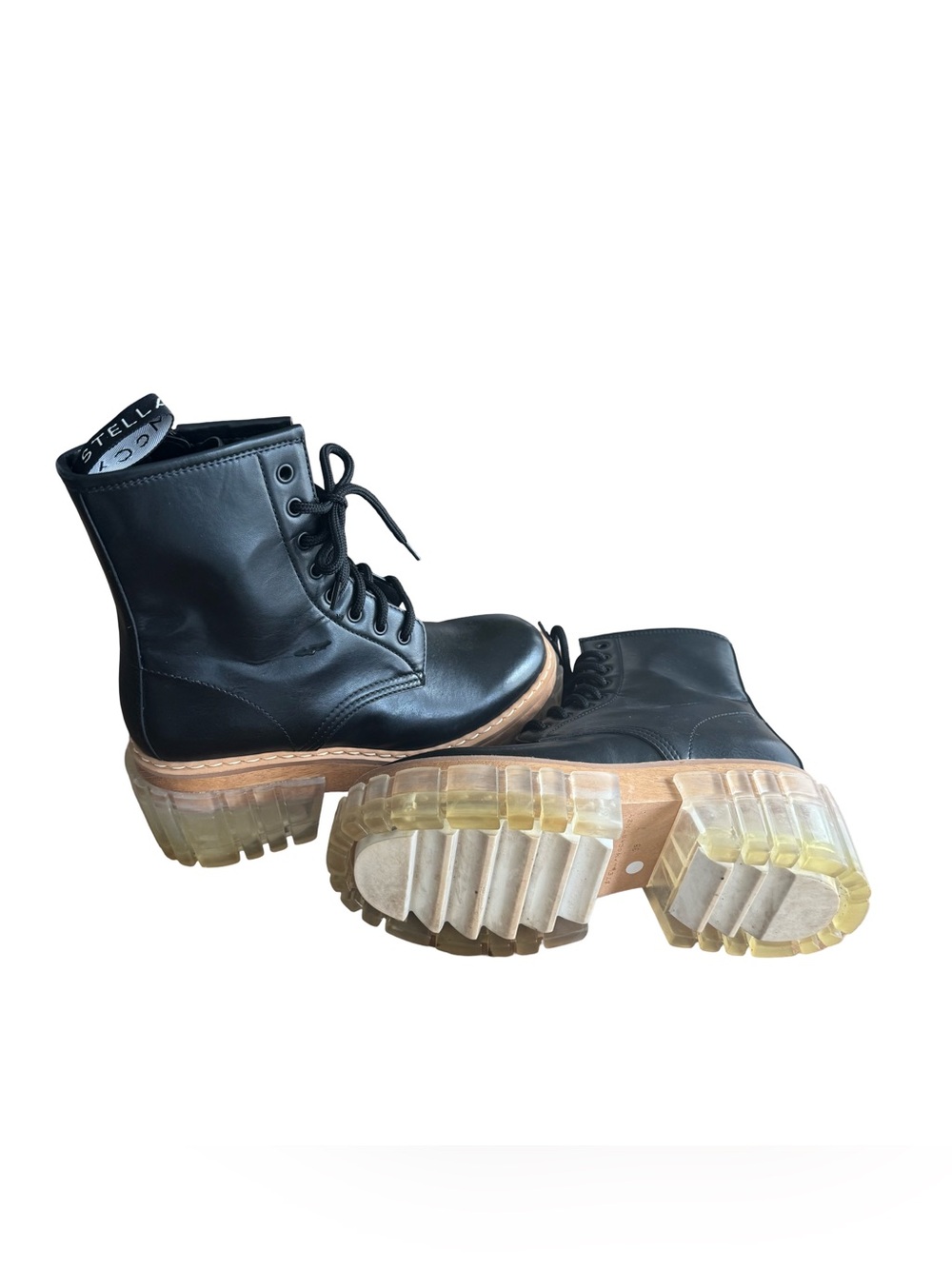 Stella McCartney Black Emilie Combat Boots - Picture 8 of 9